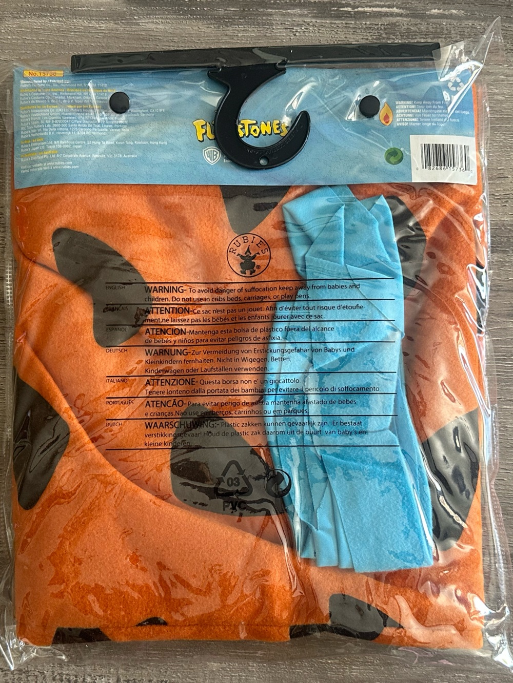 Adult Men’s Fred Flintstone Costume - Picture 3 of 3